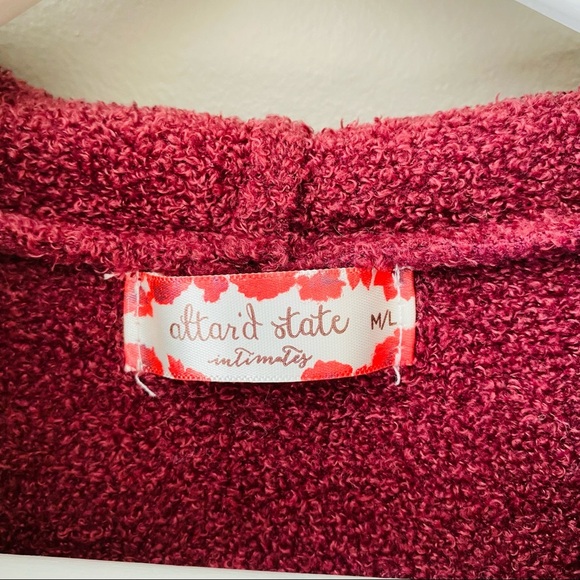 Altar'd State Open Front Cardigan Marron Sz M/L - Picture 4 of 9